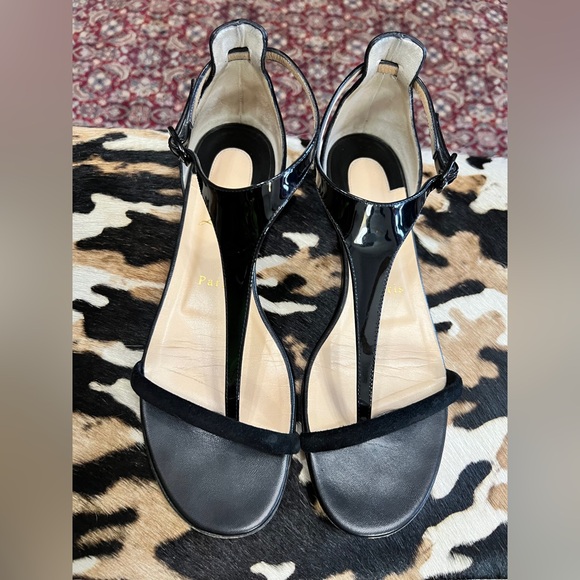 Christian Louboutin Black Flat Sandals